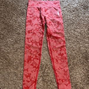 gymshark red camo leggings
